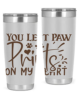 You Left Paw Prints On My Heart Style 53#- dog- Tumbler