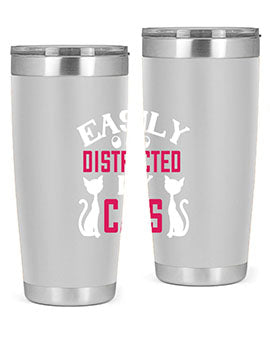 easily distracted by cats Style 46#- cat- Tumbler