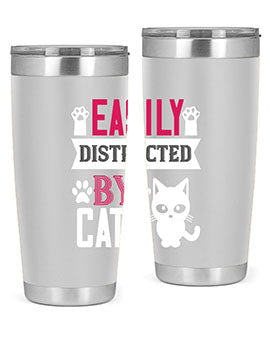 easily distracted by cats Style 47#- cat- Tumbler