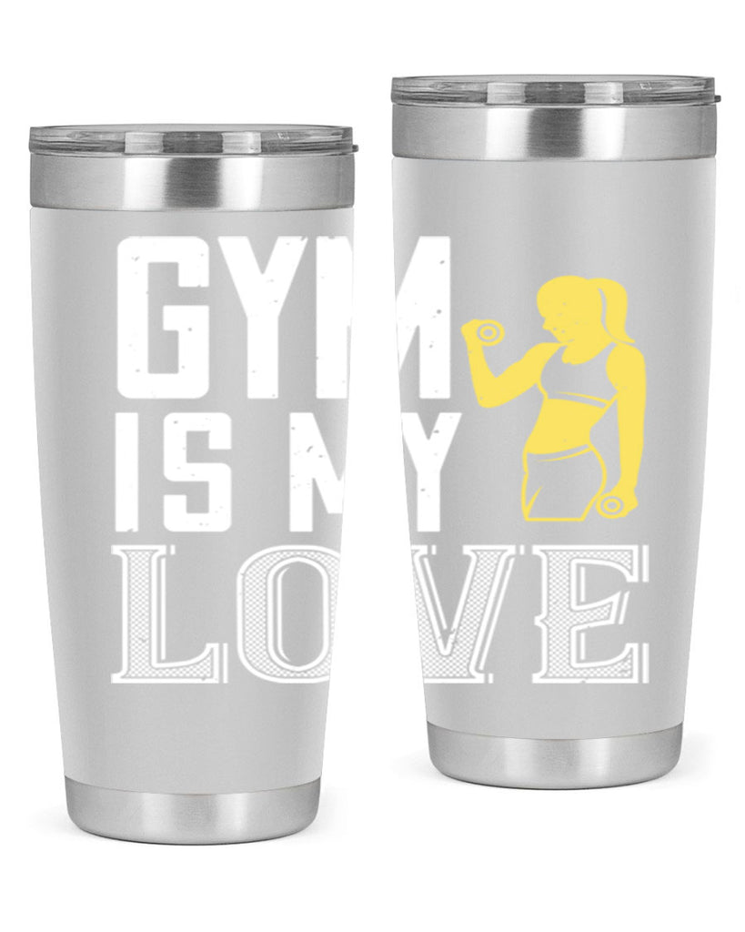gym is my love 98#- gym- Tumbler