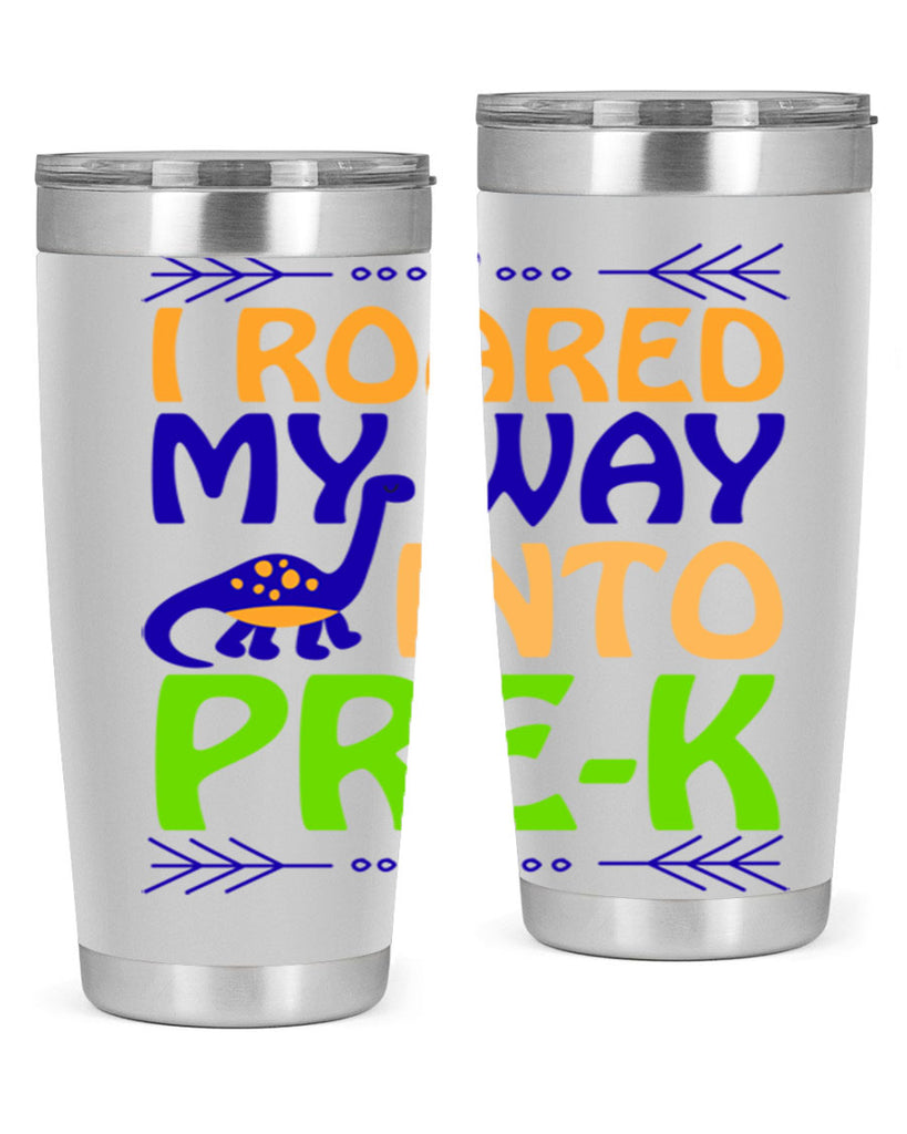 i roared my way into prek 20#- mardi gras- Tumbler