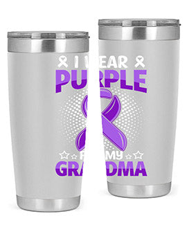 i wear purple for grandma 171#- alzheimers- Tumbler