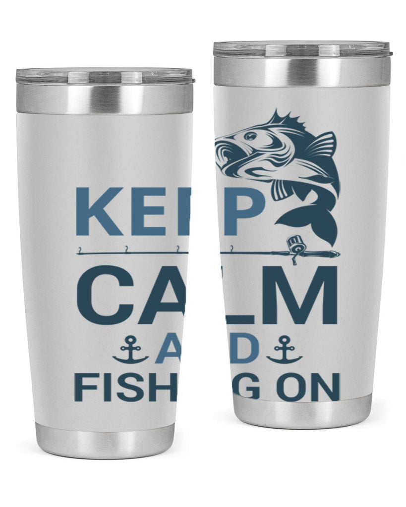 keep calm 65#- fishing- Tumbler