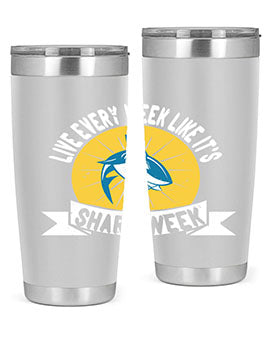 live every week like its shark week Style 56#- shark  fish- Tumbler