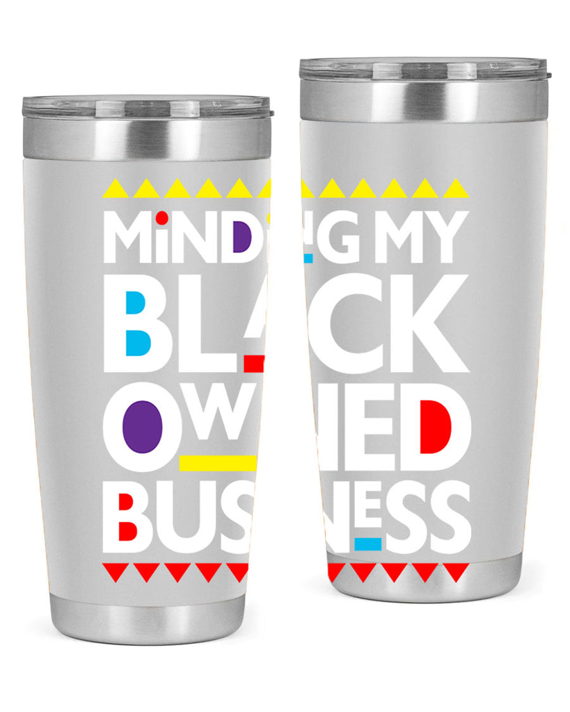 minding my black ownedbusiness 68#- black words phrases- Cotton Tank