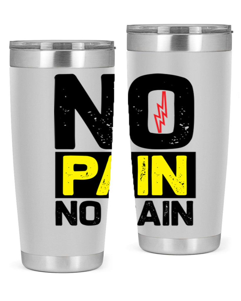 no pain no gain 5#- gym- Tumbler