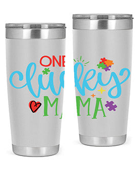 one lucky mama Style 33#- autism- Tumbler