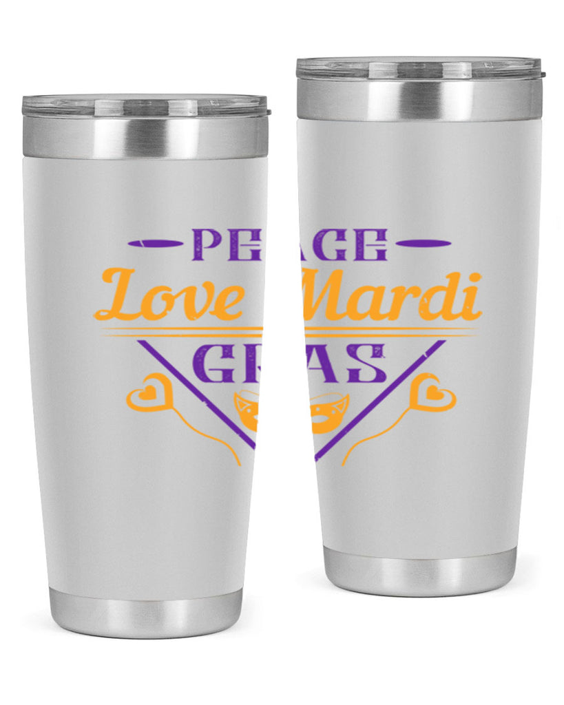 peace love mardi gras 39#- mardi gras- Tumbler