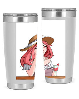 pretty woman with fresh juice in summer 37#- anime- Tumbler