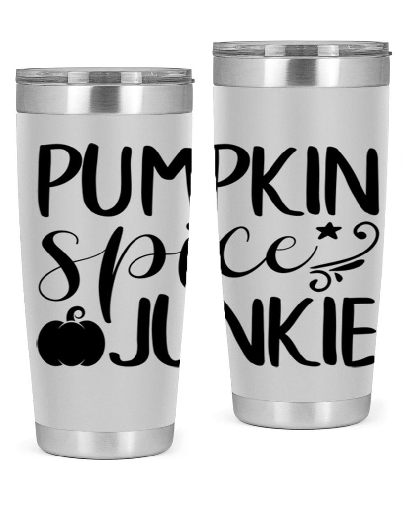 pumpkin spice junkie 548#- fall- Tumbler