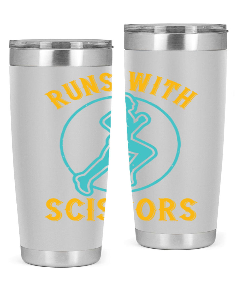 run with sclssors 25#- running- Tumbler