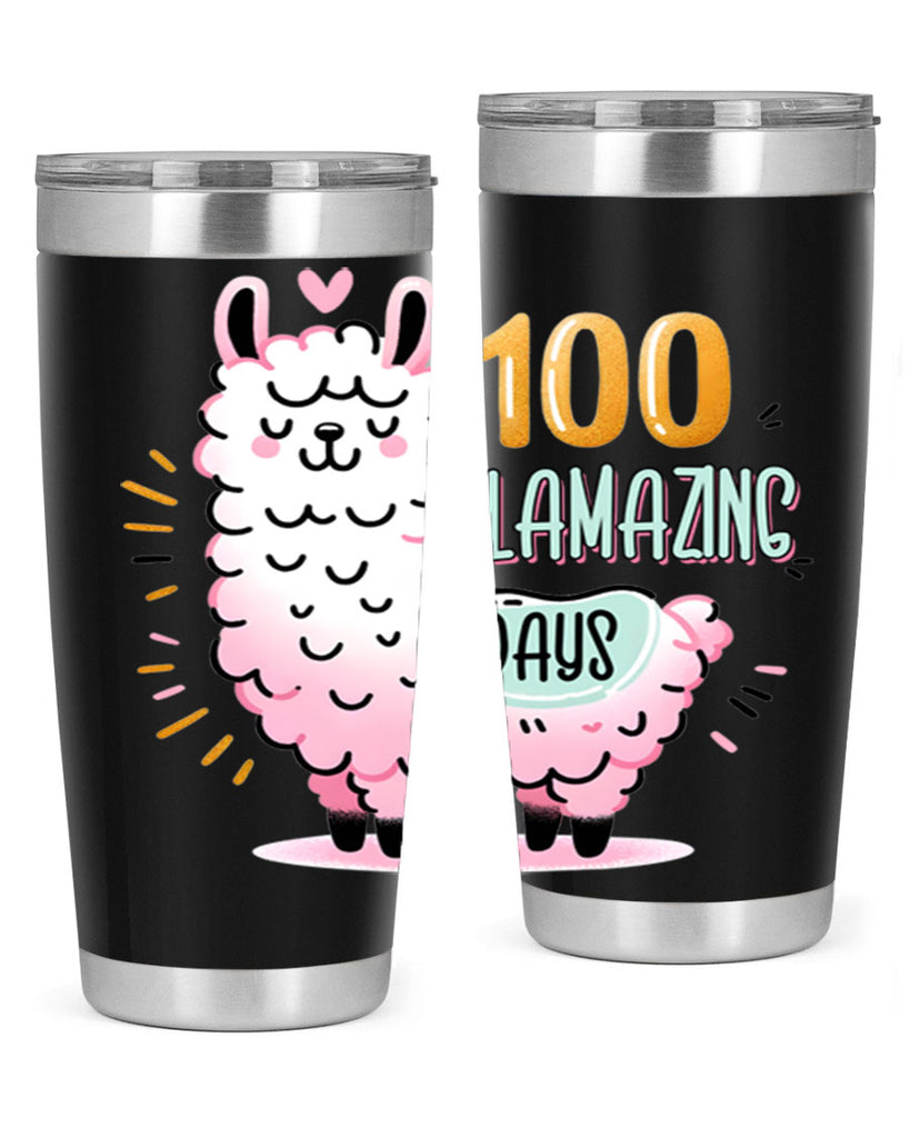 100th Day of School Llama 39#- 100 days of school- Tumbler