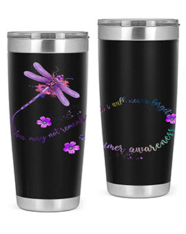 Alzheimer Awareness Dragonfly Remember 1#- alzheimers- Tumbler