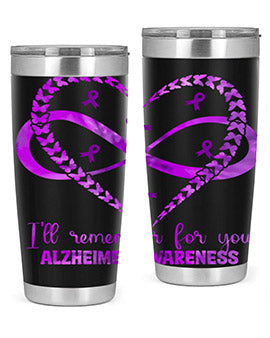 AlzheimerS Awareness Heart Infinity 14#- alzheimers- Tumbler