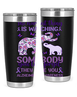 AlzheimerS Awareness Purple Elephant 16#- alzheimers- Tumbler