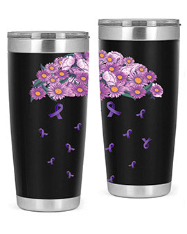 AlzheimerS Awareness Purple Umbrella 18#- alzheimers- Tumbler