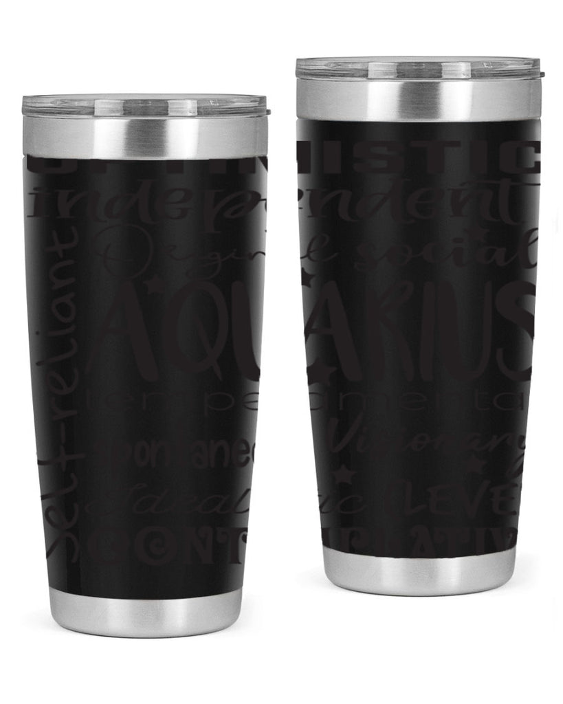 Aquarius 563#- zodiac- Tumbler