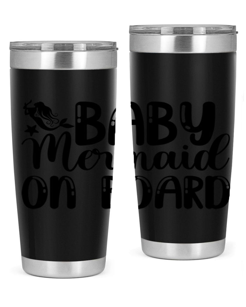 Baby Mermaid on Board 35#- mermaid- Tumbler