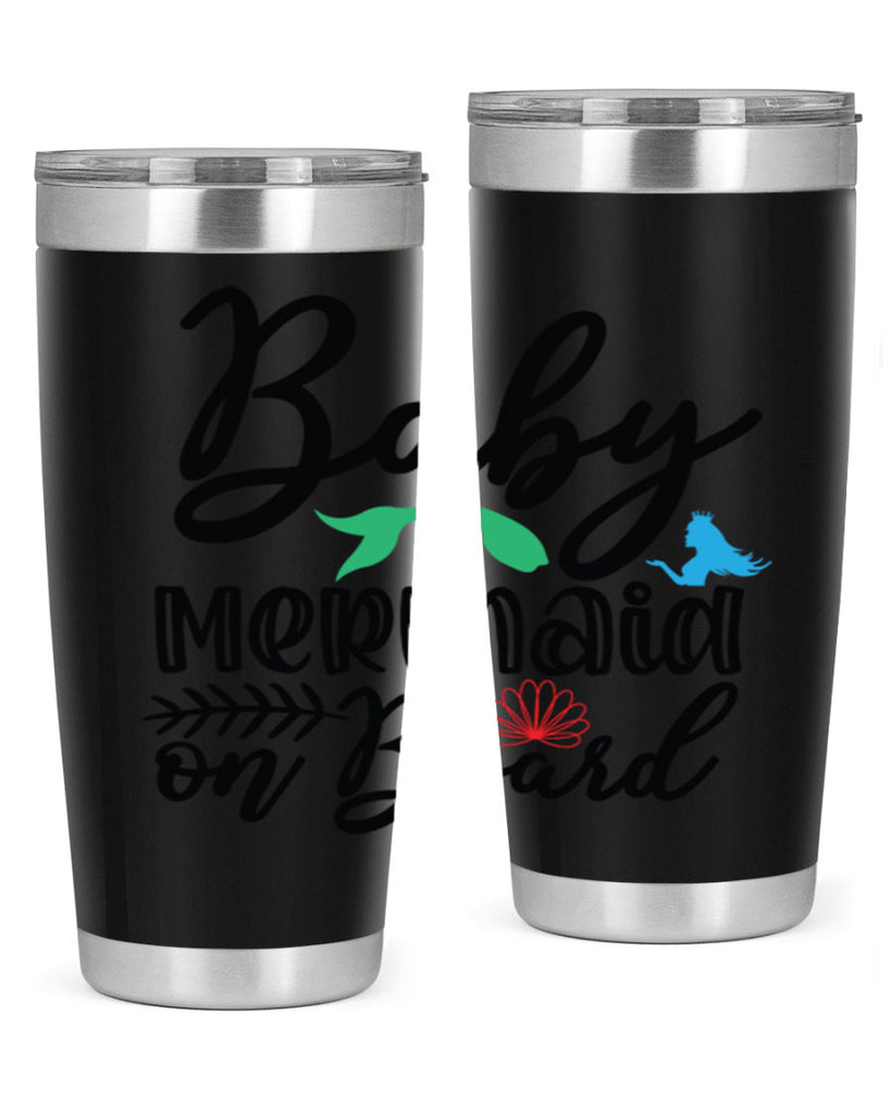 Baby Mermaid on Board 38#- mermaid- Tumbler