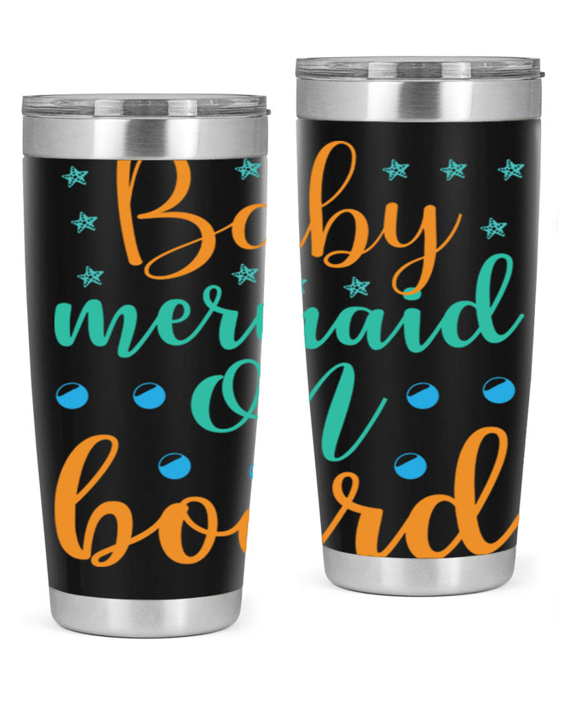 Baby Mermaid on Board 40#- mermaid- Tumbler