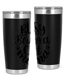 Busy Being A Cat Mama Style 80#- cat- Tumbler