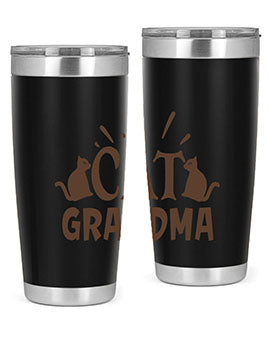 Cat Grandma Style 4#- cat- Tumbler