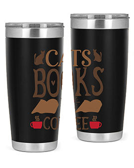 Cats Books Coffee Style 9#- cat- Tumbler