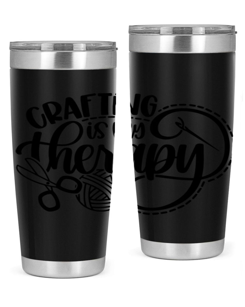 Crafting Is My Therapy 34#- crafting- Tumbler