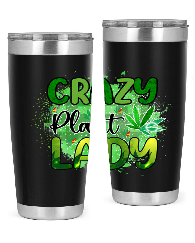 Crazy Plant Lady 64#- marijuana- Tumbler