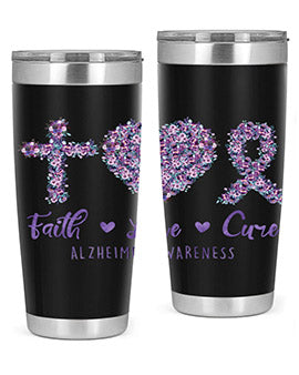 Faih Love Cure AlzheimerS Awareness 137#- alzheimers- Tumbler