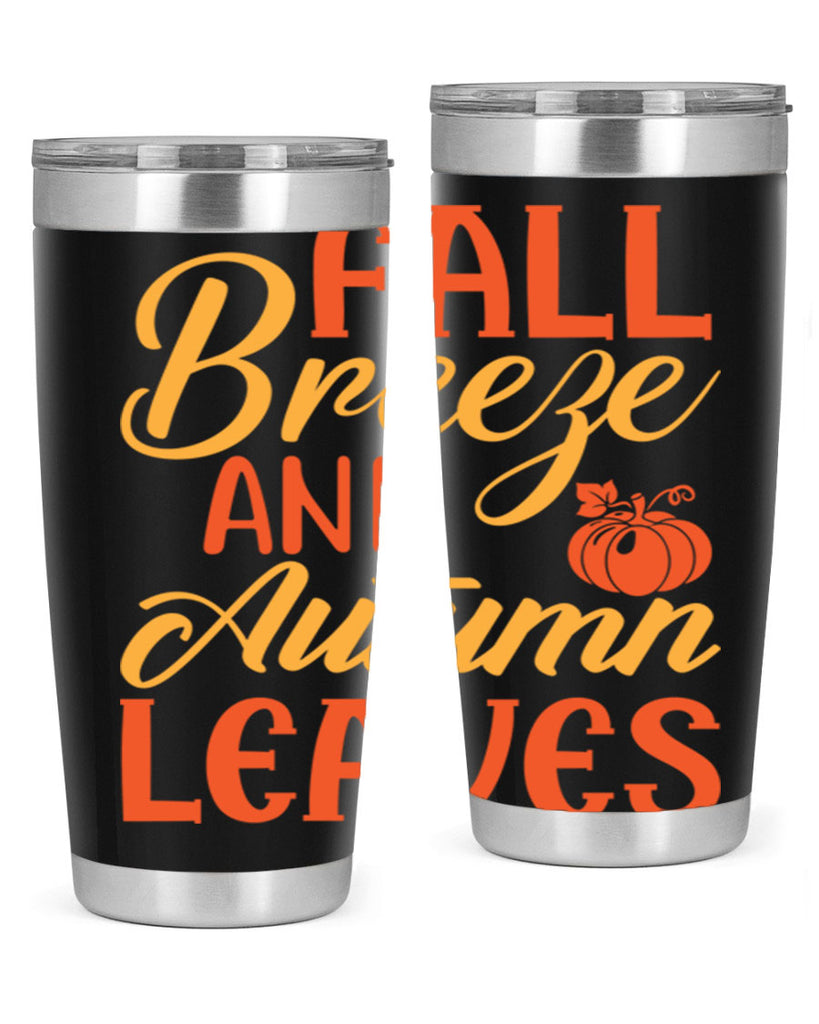 Fall Breeze and Autumn Leaves 92#- fall- Tumbler