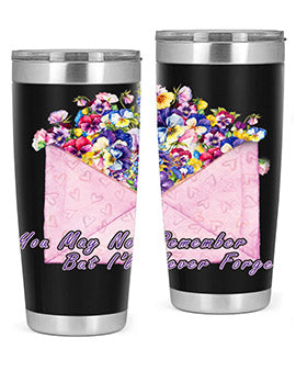 Floral Buerfly AlzheimerS Awareness 147#- alzheimers- Tumbler