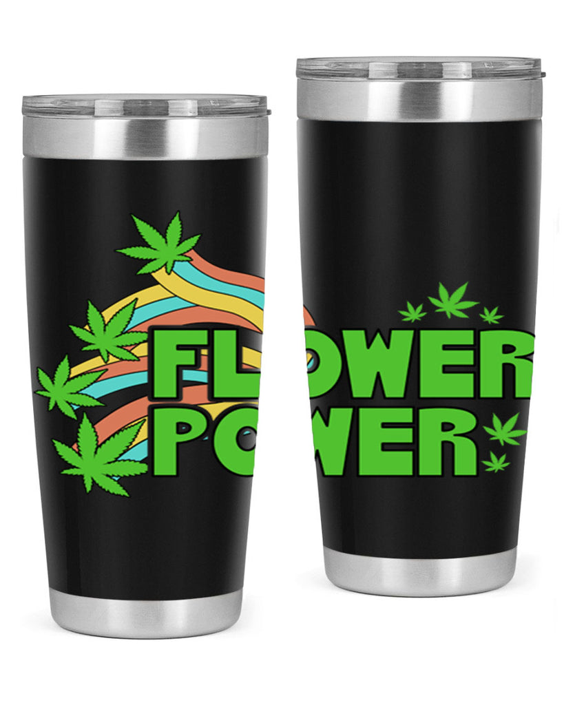 Flower Power Cannabis leaf 86#- marijuana- Tumbler