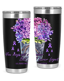 Flower Remember AlzheimerS Awareness 148#- alzheimers- Tumbler