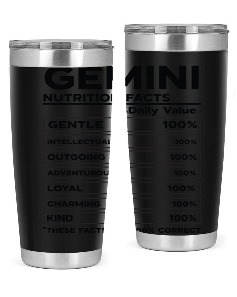 Gemini Nutrition Facts 220#- zodiac- Tumbler