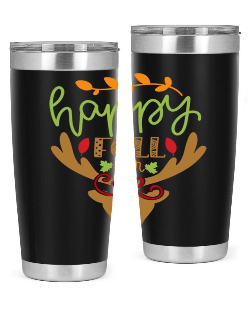 Happy Fall deer 219#- fall- Tumbler