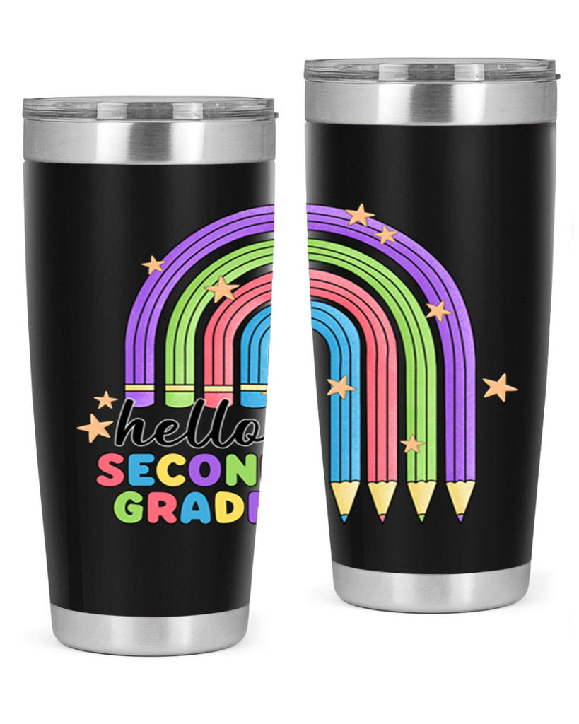 Hello 2nd Grade Pencil Rainbow 11#- second grade- Tumbler