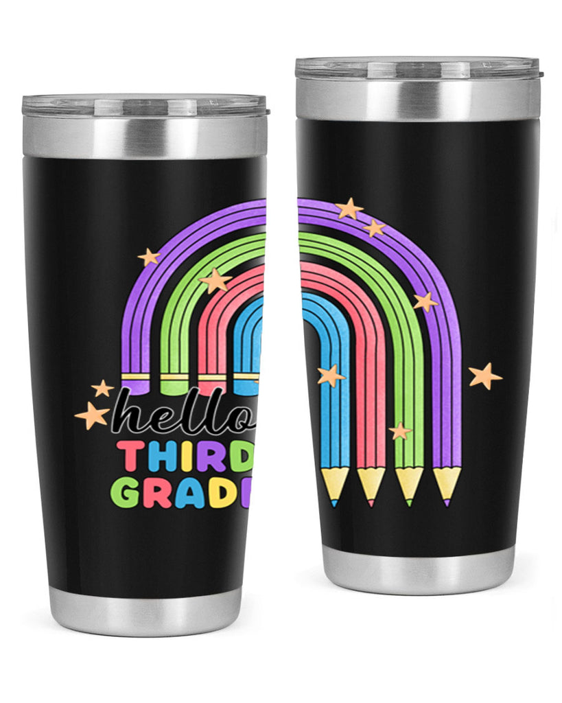 Hello 3rd Grade Pencil Rainbow 11#- 3rd grade- Tumbler