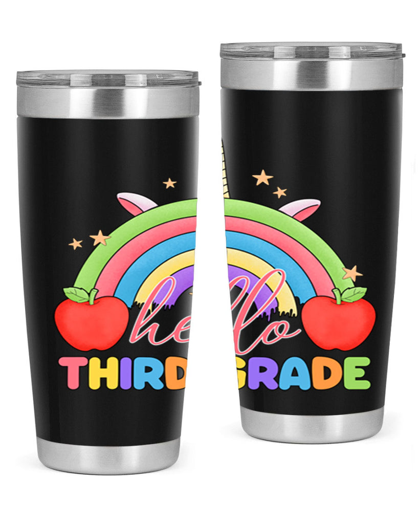 Hello 3rd Grade Unicorn Rainbow 13#- 3rd grade- Tumbler