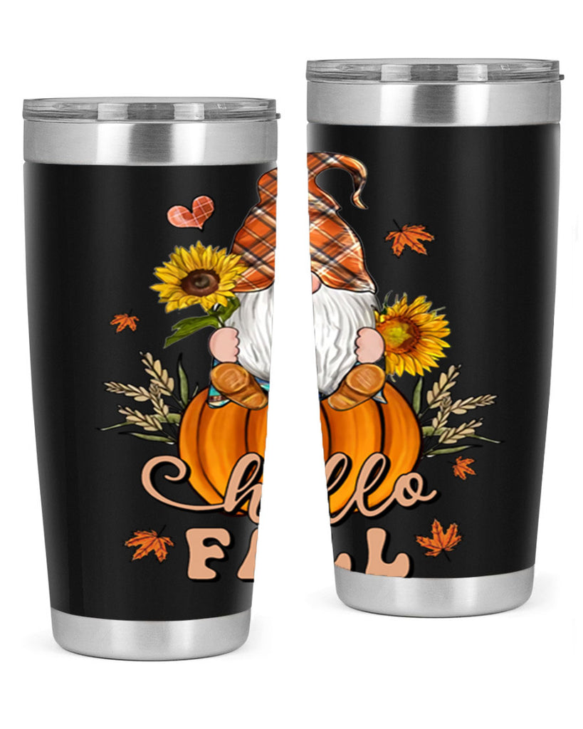 HelloFallAutumnGnome 298#- fall- Tumbler