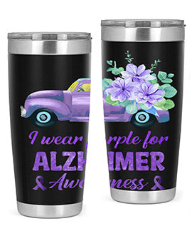 I Wear Purple For AlzheimerS Awareness 168#- alzheimers- Tumbler