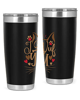 I Wuf You Style 16#- cat- Tumbler