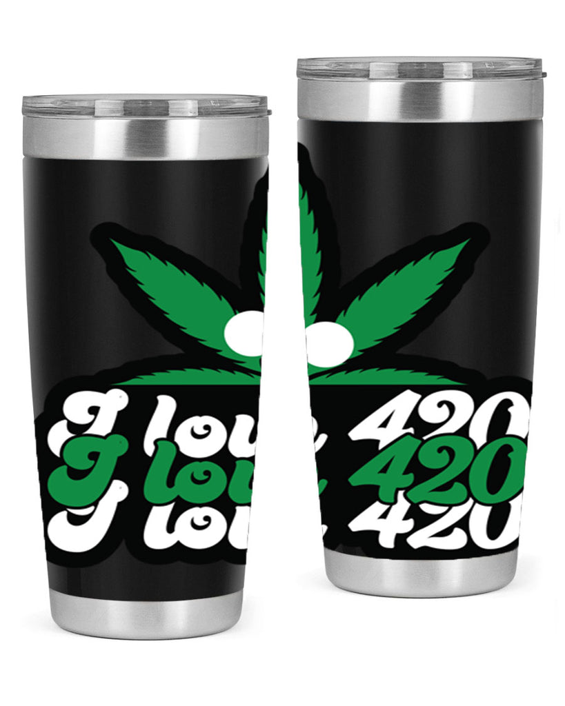 I love 420 123#- marijuana- Tumbler