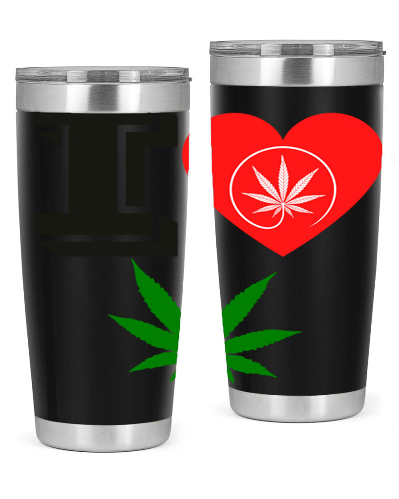 I love Cannabis heart 126#- marijuana- Tumbler