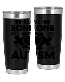 I love someone Style 47#- autism- Tumbler