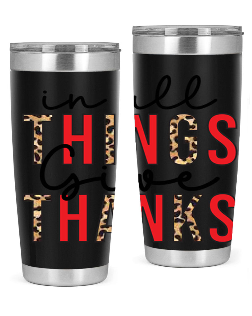 In all things give thanks 352#- fall- Tumbler
