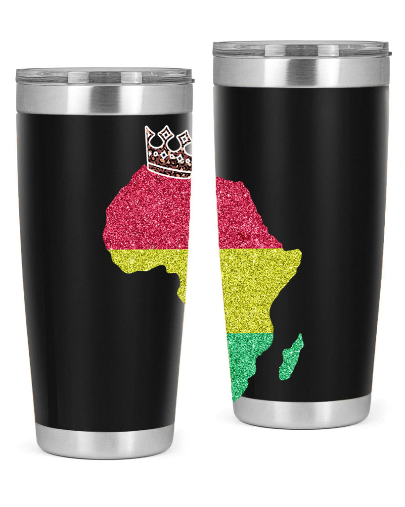 Juneteenth Crown Africa Flag 6#- Juneteenth- tumbler