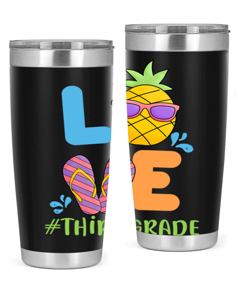 LOVE 3rd Grade Summer Pineapple 17#- 3rd grade- Tumbler