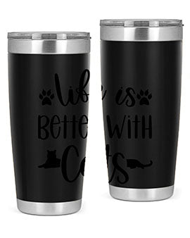 Life Is Better With A Cats Style 99#- cat- Tumbler