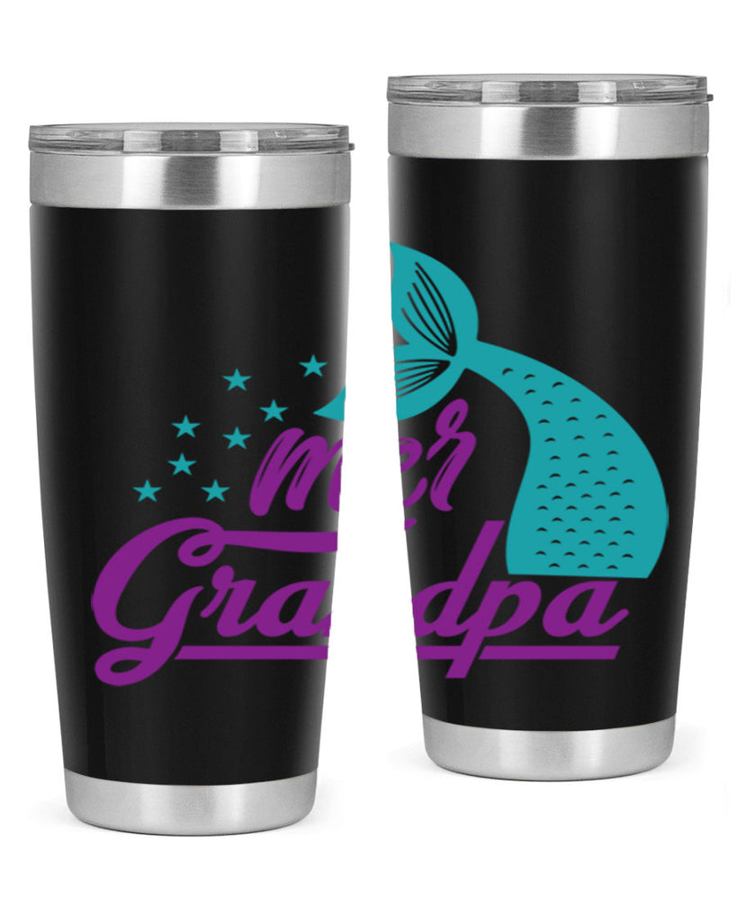 Mer Grandpa 329#- mermaid- Tumbler